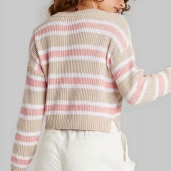 Wild Fable Striped Vneck sweater - Picture 2 of 6